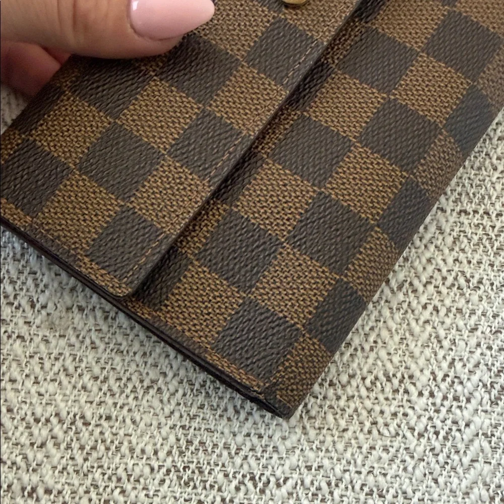 Louis Vuitton Brown Damier Ebene tri fold Wallet
